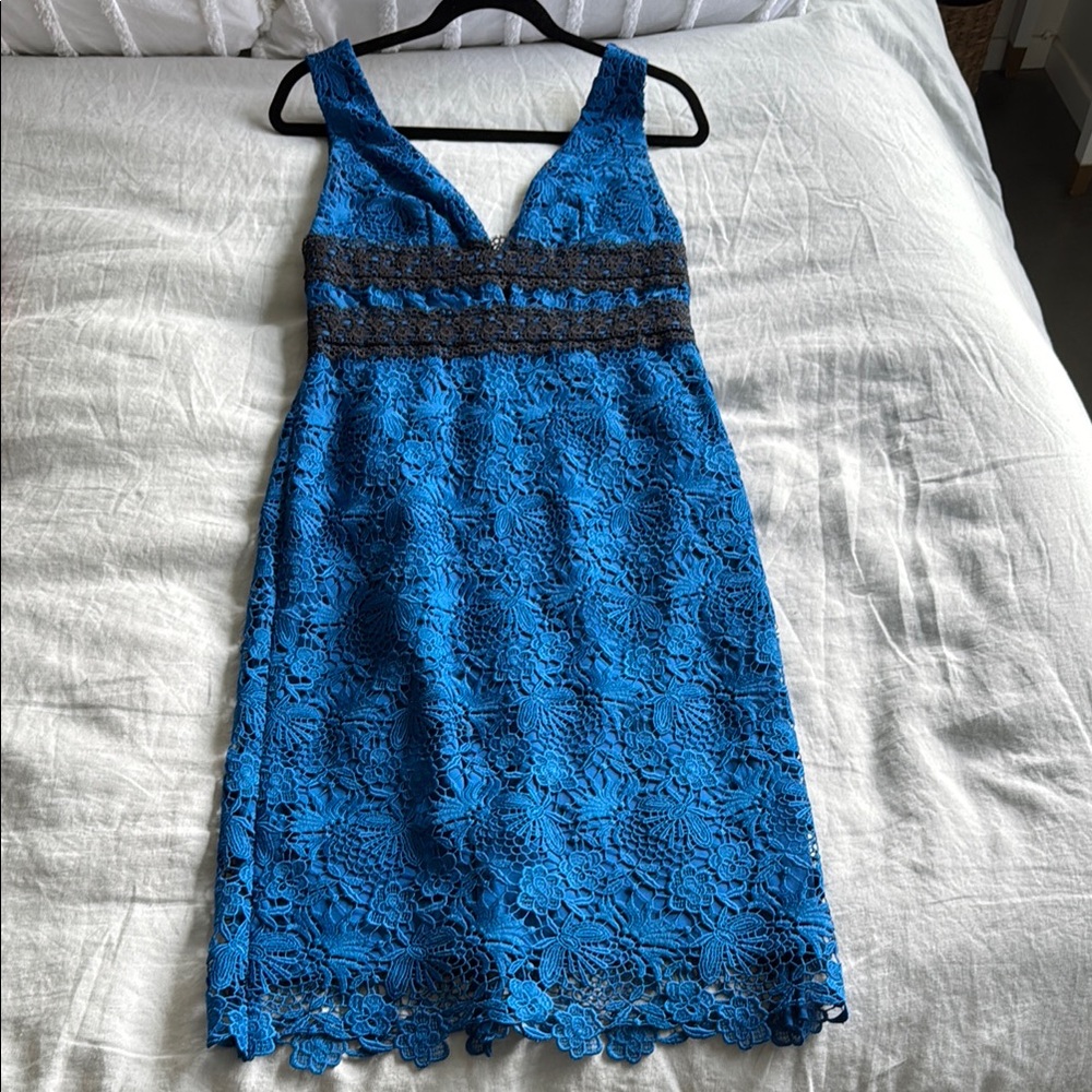 Diane Von Furstenberg Blue Sheath Midi Dress